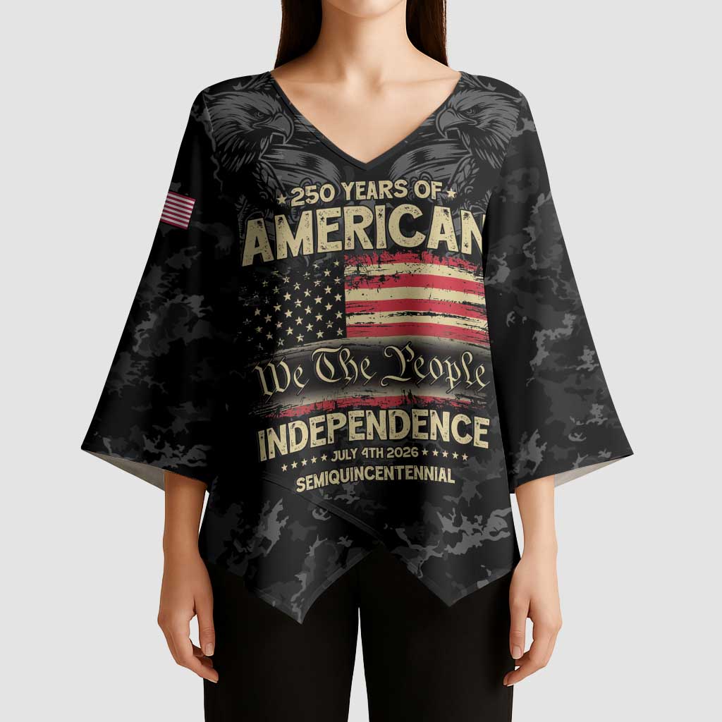 United States Kimono Sleeve Blouse Semiquincentennial Anniversary - Camo Style