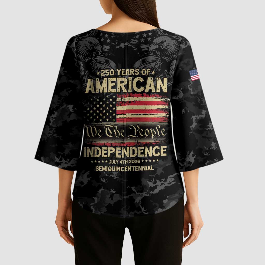 United States Kimono Sleeve Blouse Semiquincentennial Anniversary - Camo Style