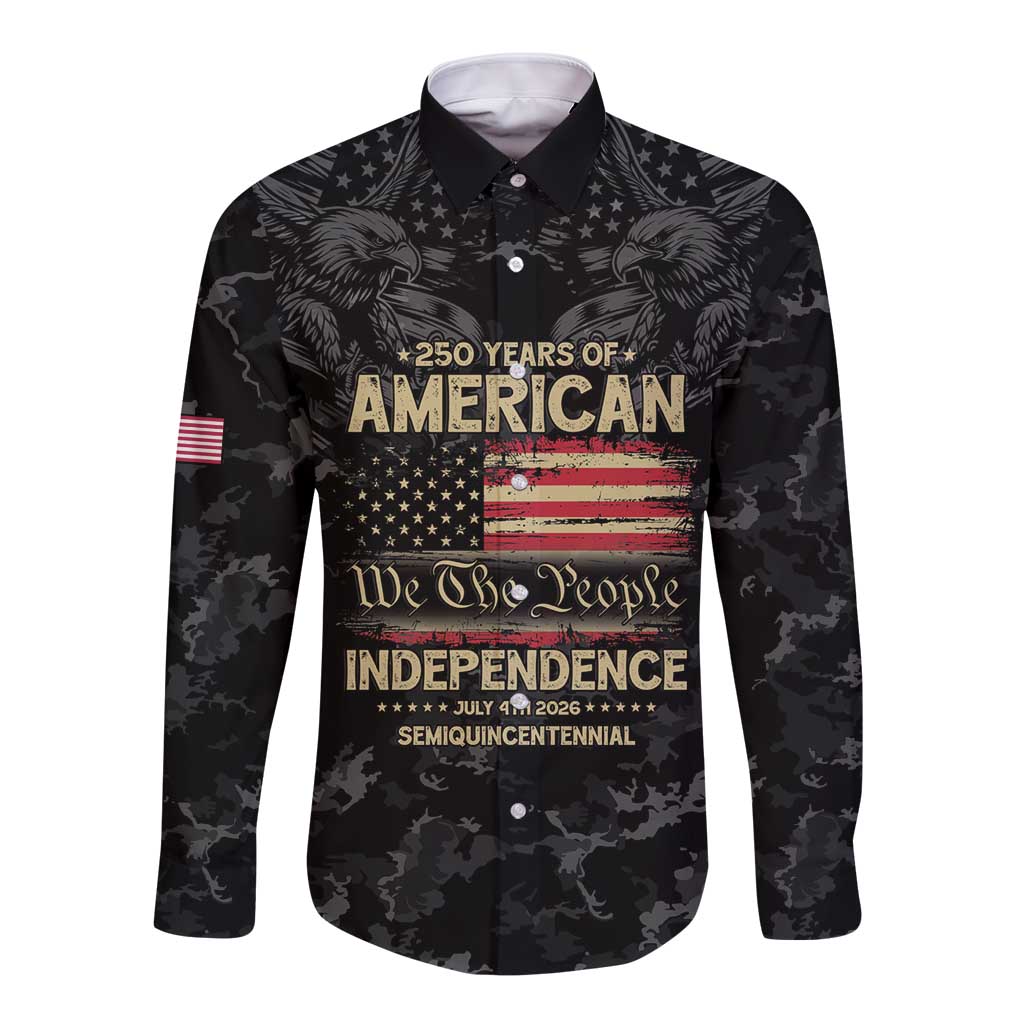 United States Long Sleeve Button Shirt Semiquincentennial Anniversary - Camo Style