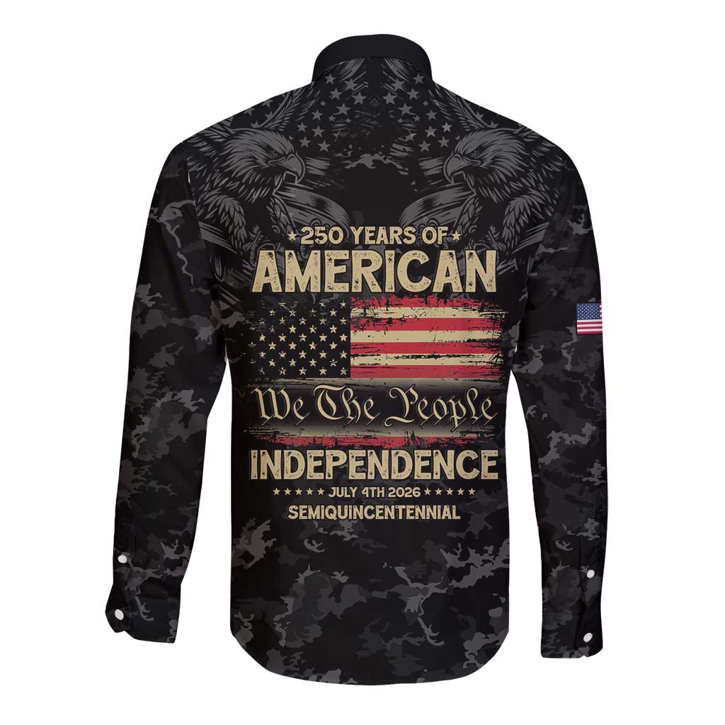United States Long Sleeve Button Shirt Semiquincentennial Anniversary - Camo Style