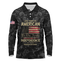 United States Long Sleeve Polo Shirt Semiquincentennial Anniversary - Camo Style