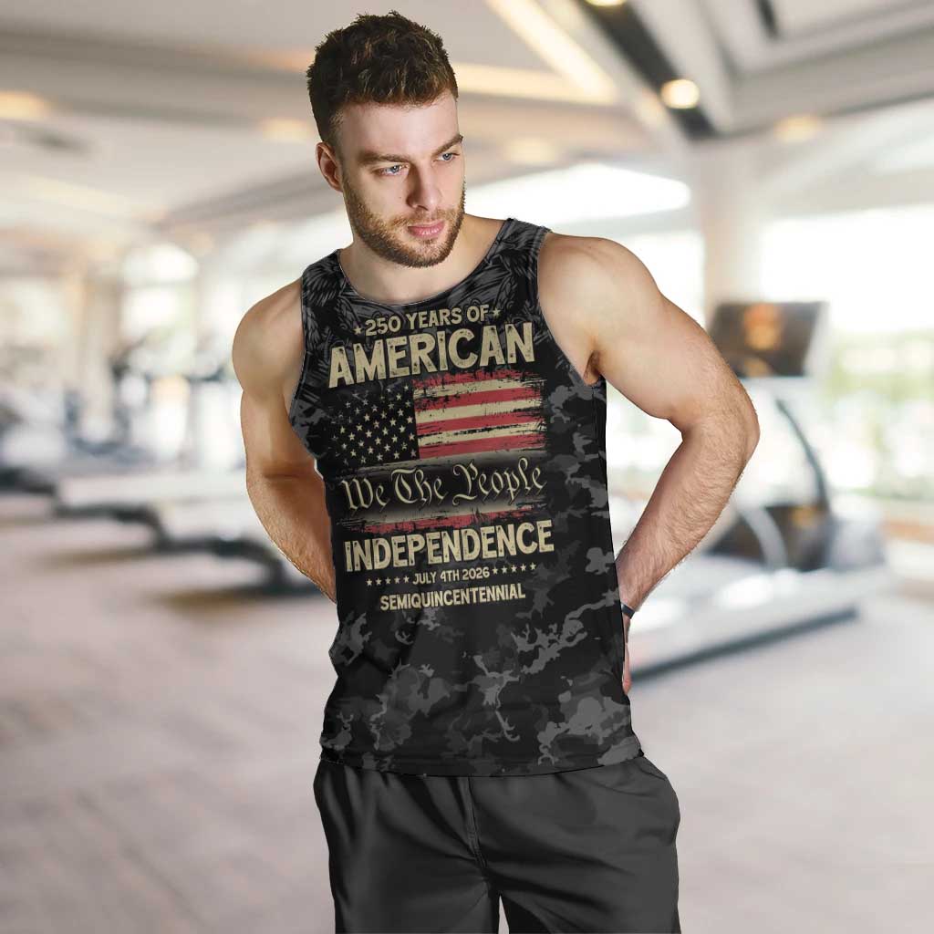 United States Men Tank Top Semiquincentennial Anniversary - Camo Style