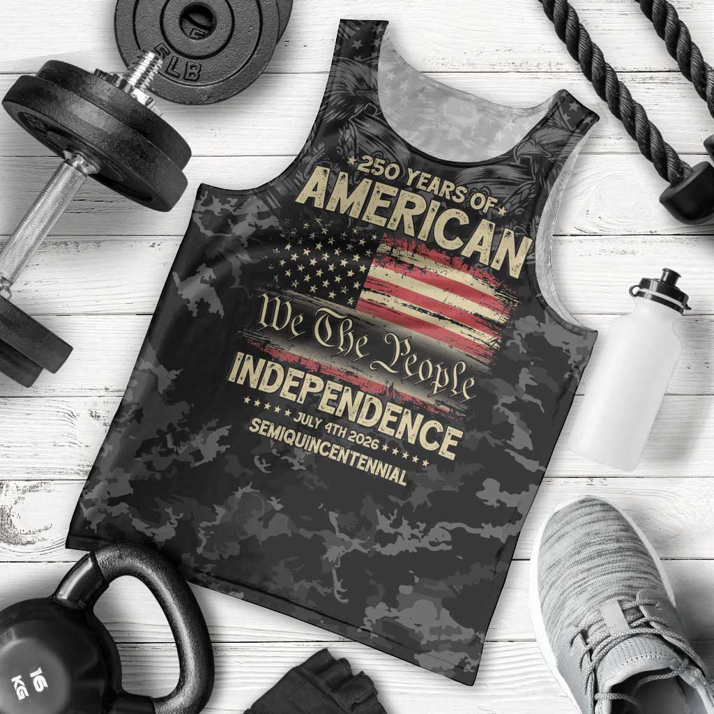 United States Men Tank Top Semiquincentennial Anniversary - Camo Style