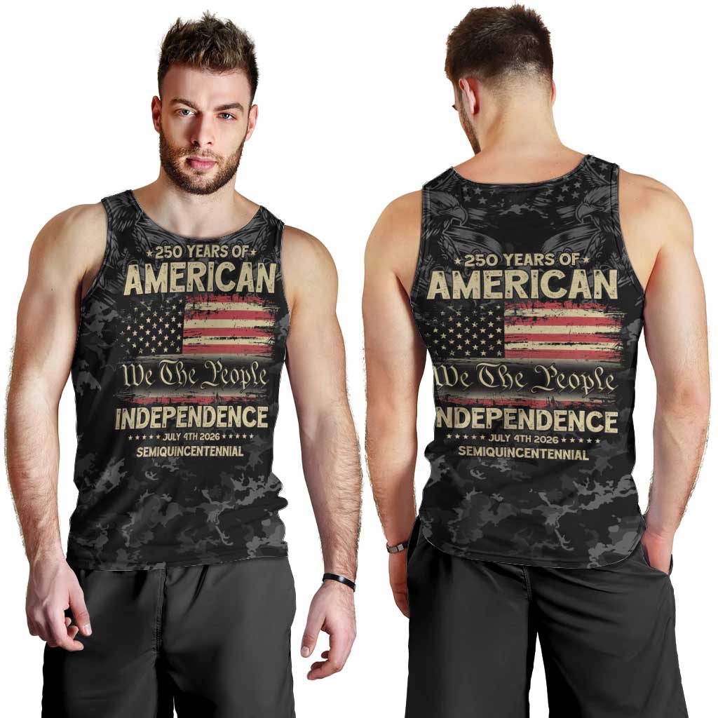 United States Men Tank Top Semiquincentennial Anniversary - Camo Style