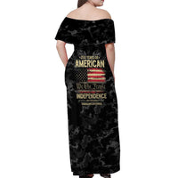 United States Off Shoulder Maxi Dress Semiquincentennial Anniversary - Camo Style