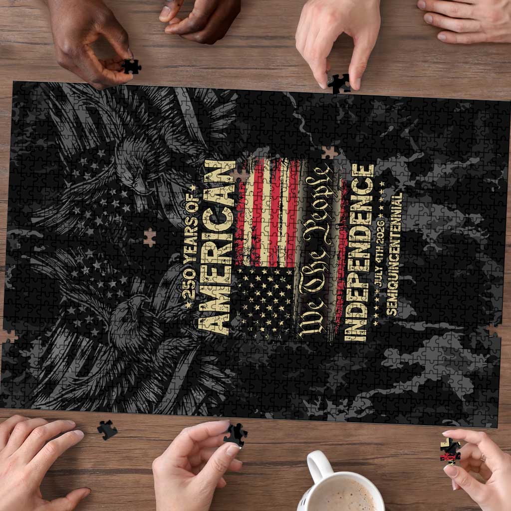 United States Puzzle Semiquincentennial Anniversary - Camo Style