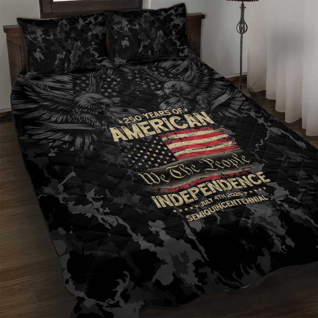 United States Quilt Bed Set Semiquincentennial Anniversary - Camo Style