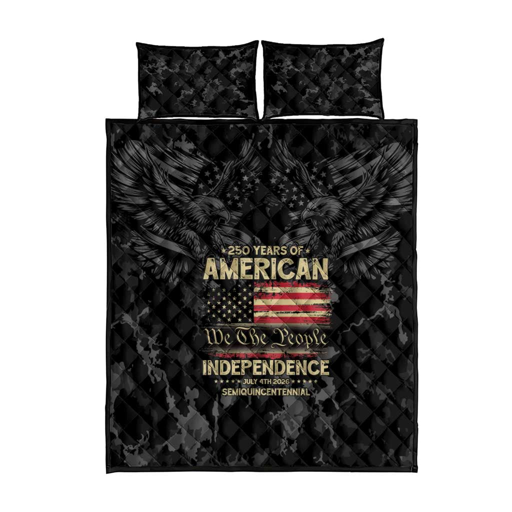United States Quilt Bed Set Semiquincentennial Anniversary - Camo Style
