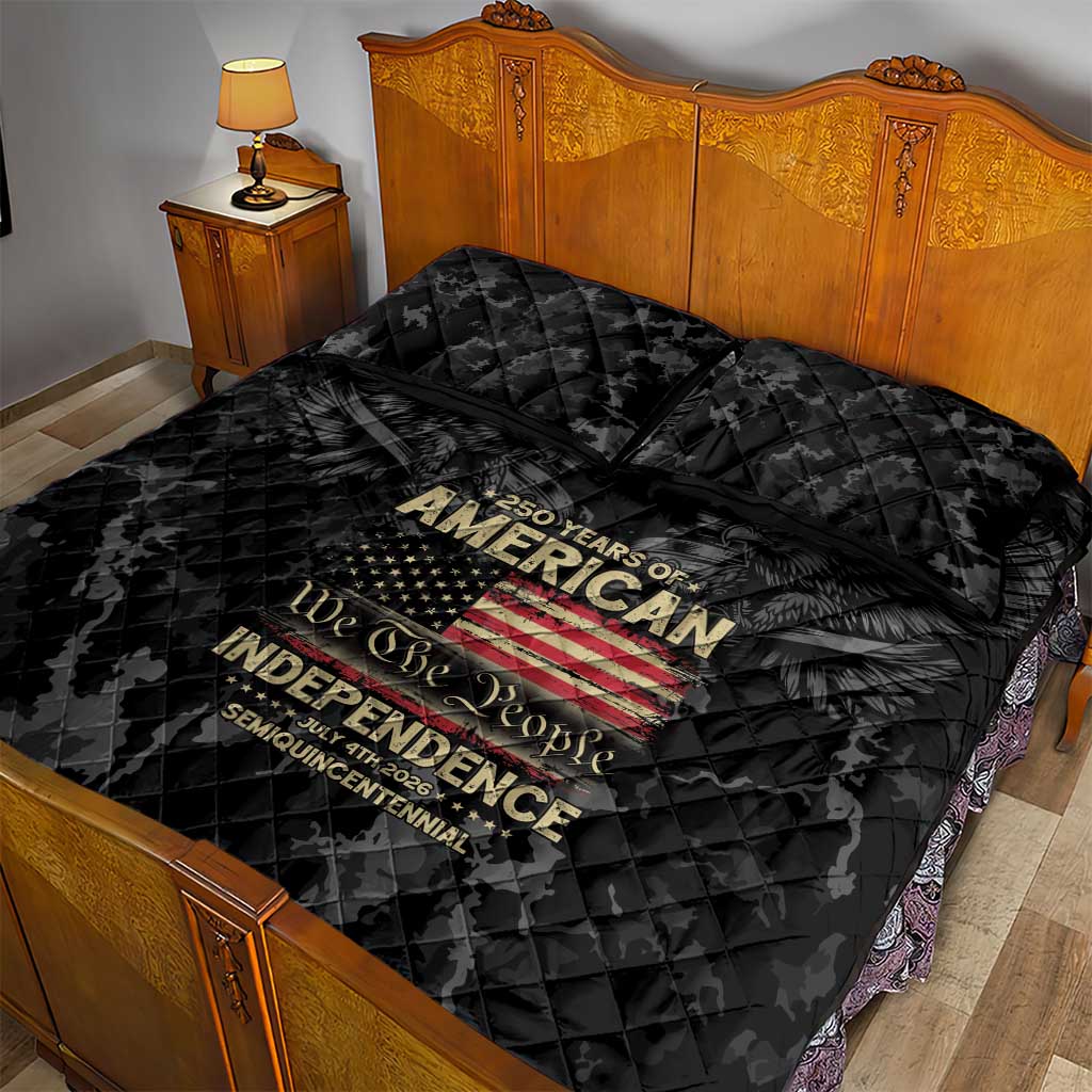 United States Quilt Bed Set Semiquincentennial Anniversary - Camo Style