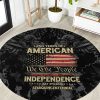 United States Round Carpet Semiquincentennial Anniversary - Camo Style