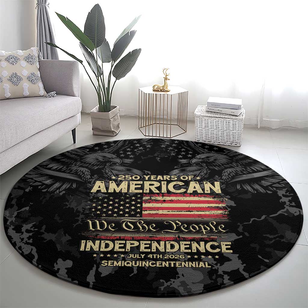 United States Round Carpet Semiquincentennial Anniversary - Camo Style