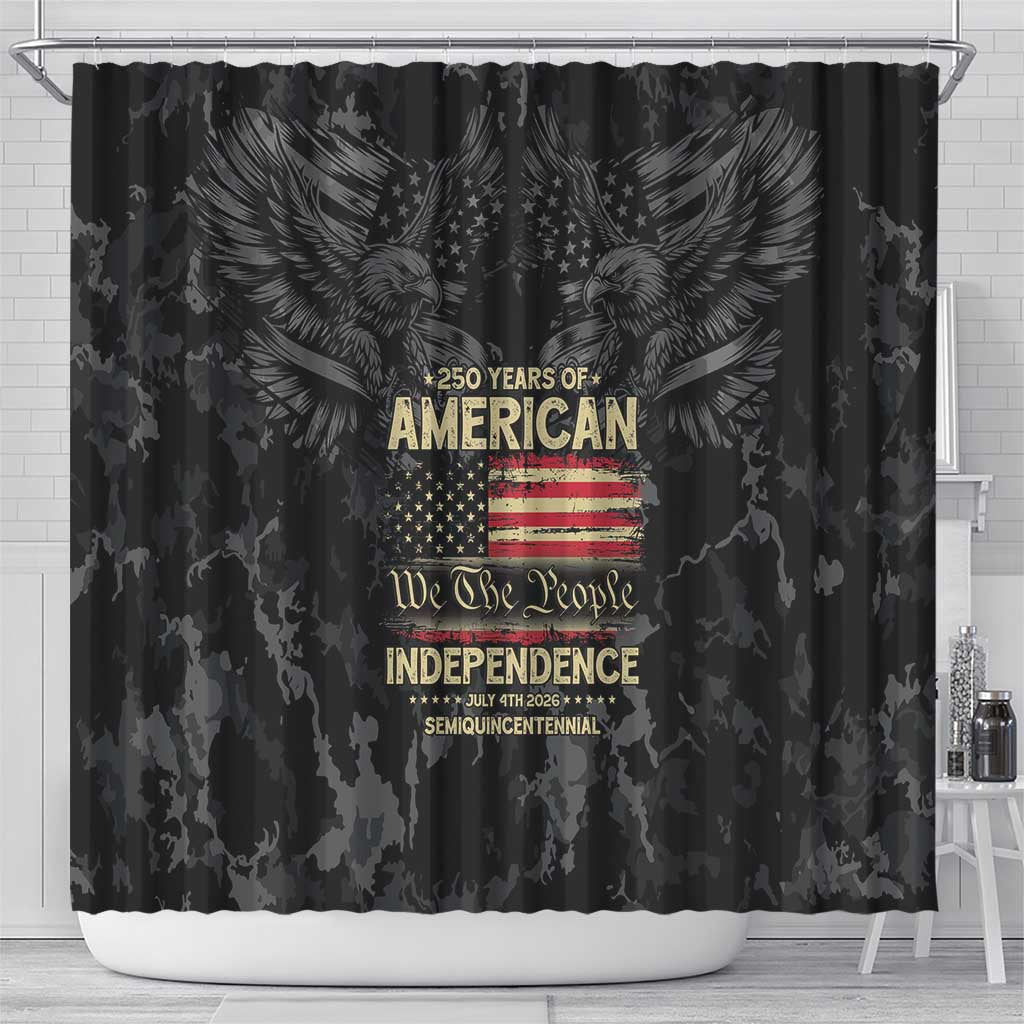 United States Shower Curtain Semiquincentennial Anniversary - Camo Style