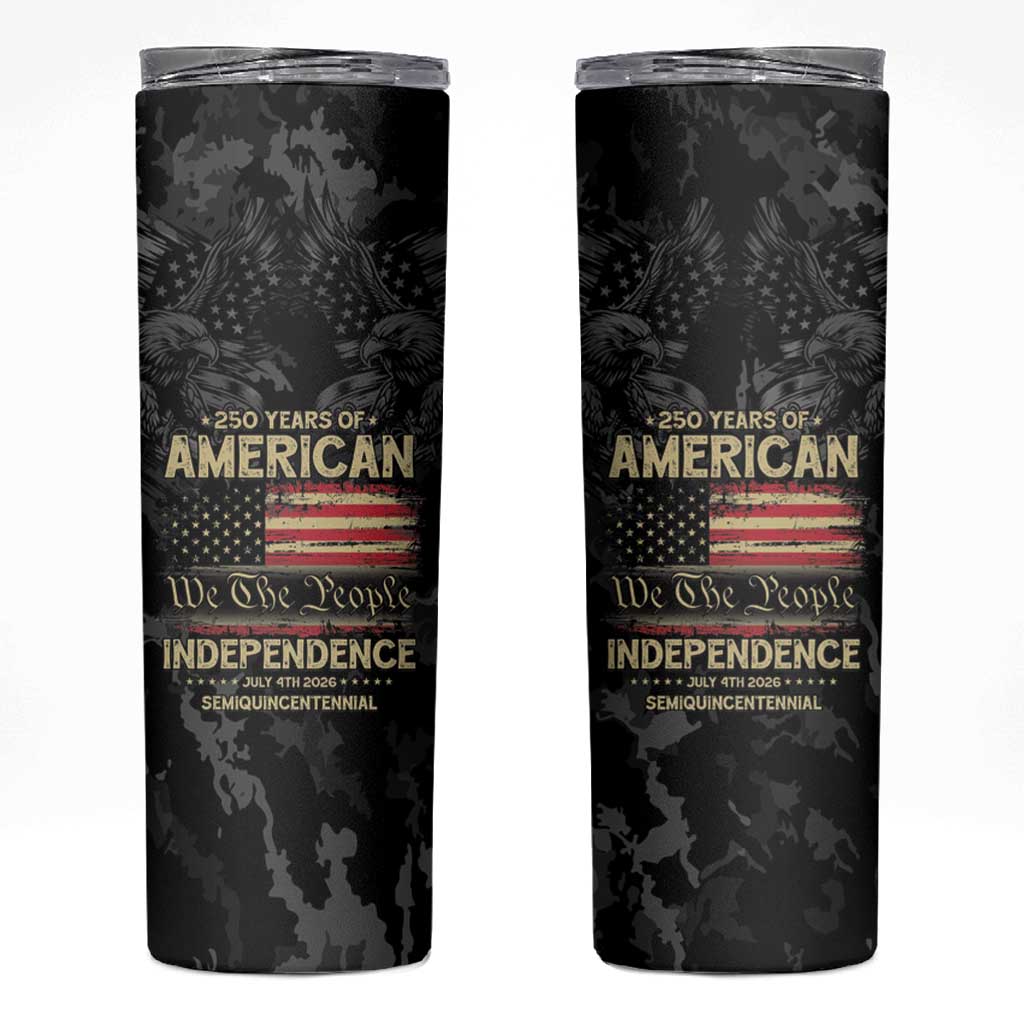 United States Skinny Tumbler Semiquincentennial Anniversary - Camo Style