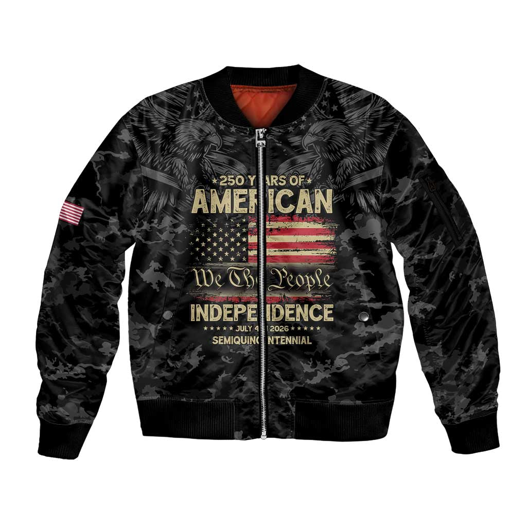 United States Sleeve Zip Bomber Jacket Semiquincentennial Anniversary - Camo Style