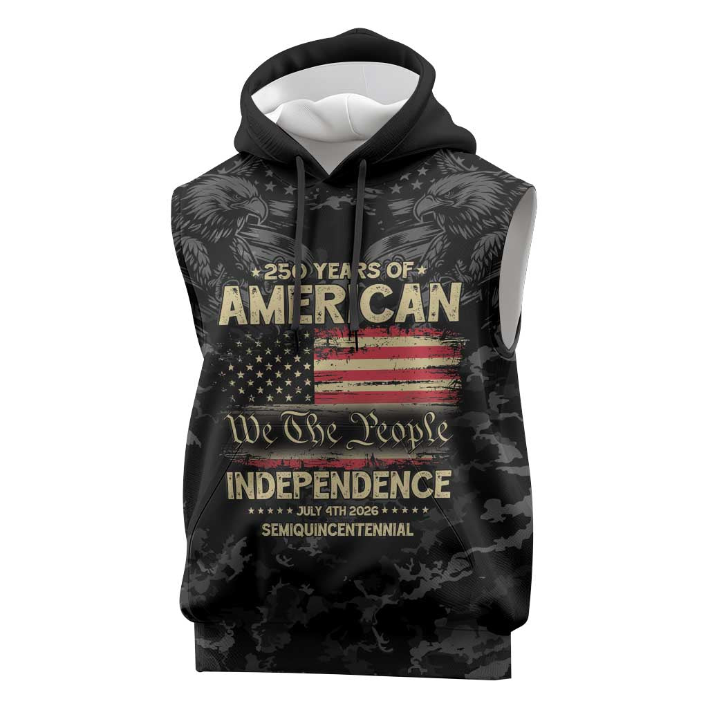 United States Sleeveless Hoodie Semiquincentennial Anniversary - Camo Style