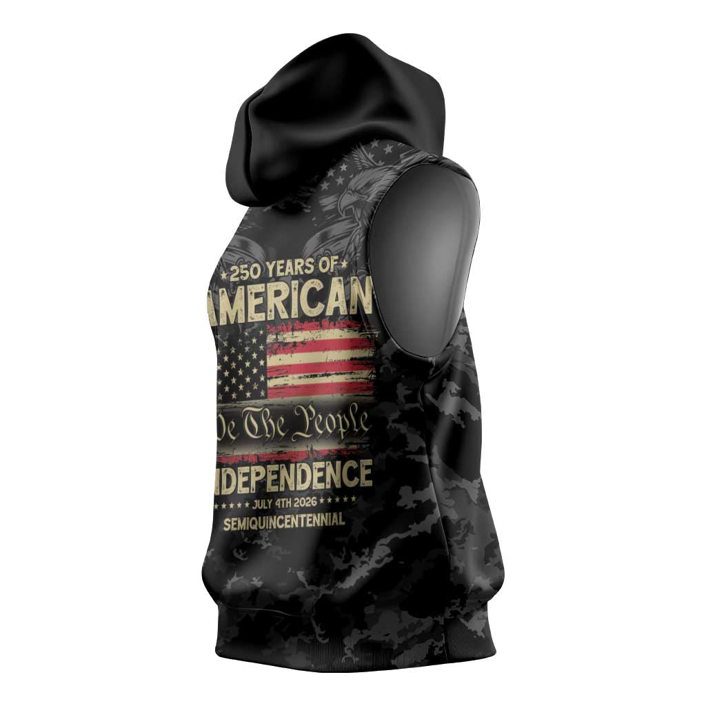 United States Sleeveless Hoodie Semiquincentennial Anniversary - Camo Style