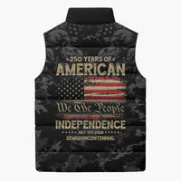 United States Sleeveless Puffer Jacket Semiquincentennial Anniversary - Camo Style