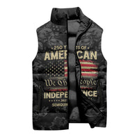 United States Sleeveless Puffer Jacket Semiquincentennial Anniversary - Camo Style