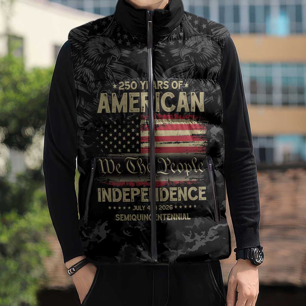 United States Sleeveless Puffer Jacket Semiquincentennial Anniversary - Camo Style