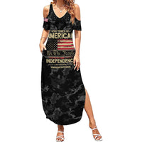 United States Summer Maxi Dress Semiquincentennial Anniversary - Camo Style