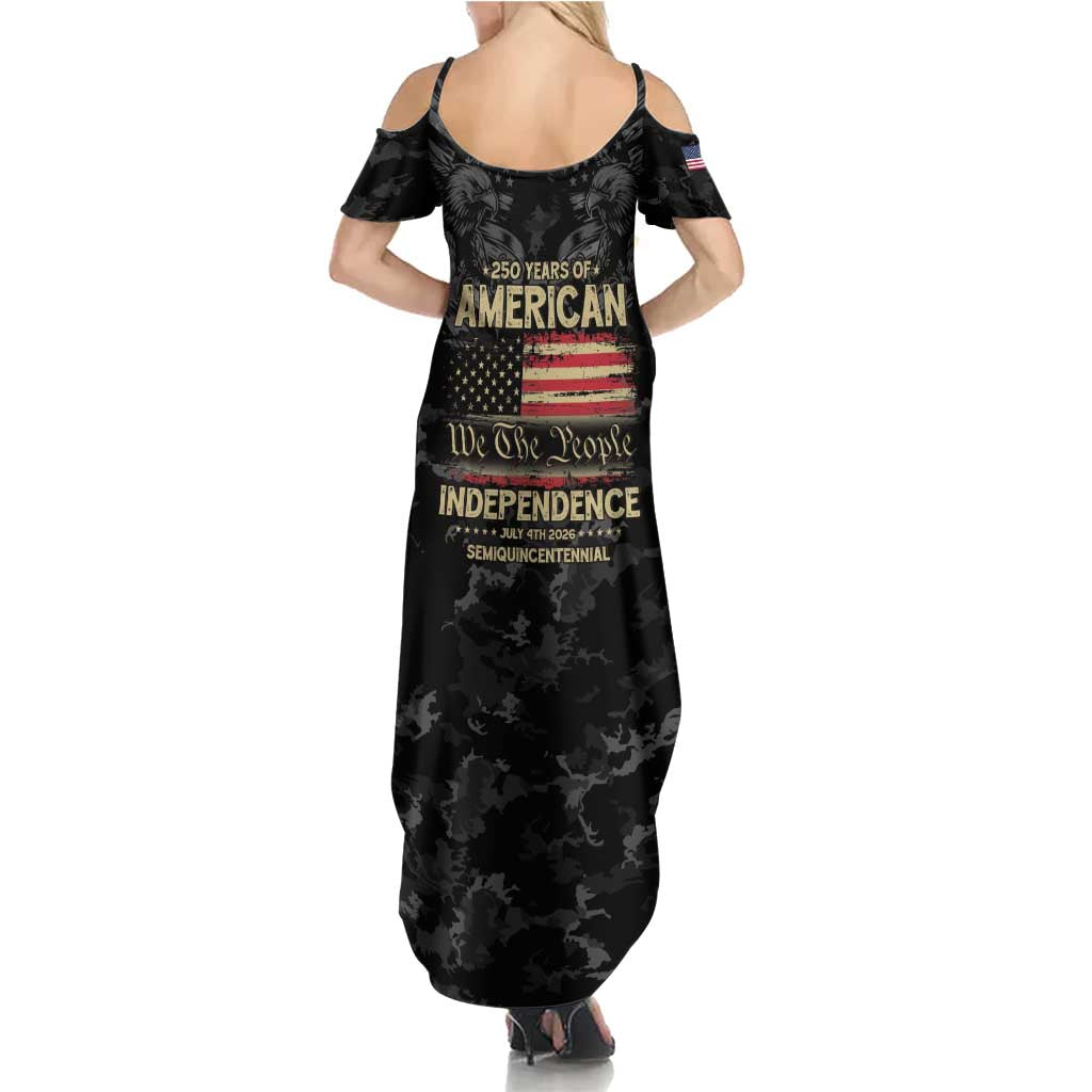United States Summer Maxi Dress Semiquincentennial Anniversary - Camo Style