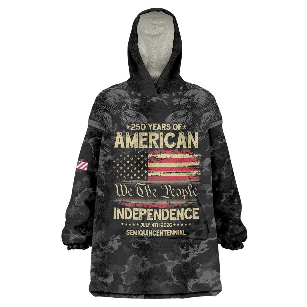 United States Wearable Blanket Hoodie Semiquincentennial Anniversary - Camo Style
