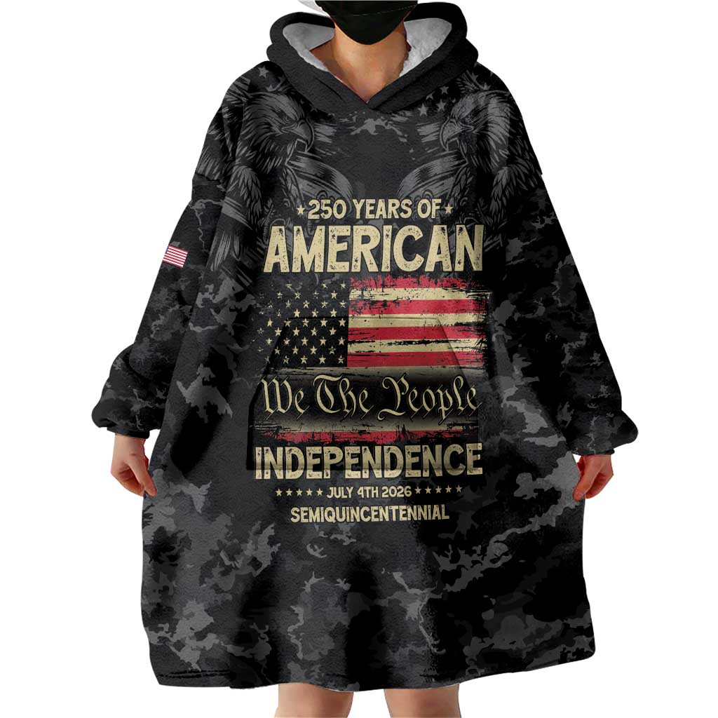 United States Wearable Blanket Hoodie Semiquincentennial Anniversary - Camo Style