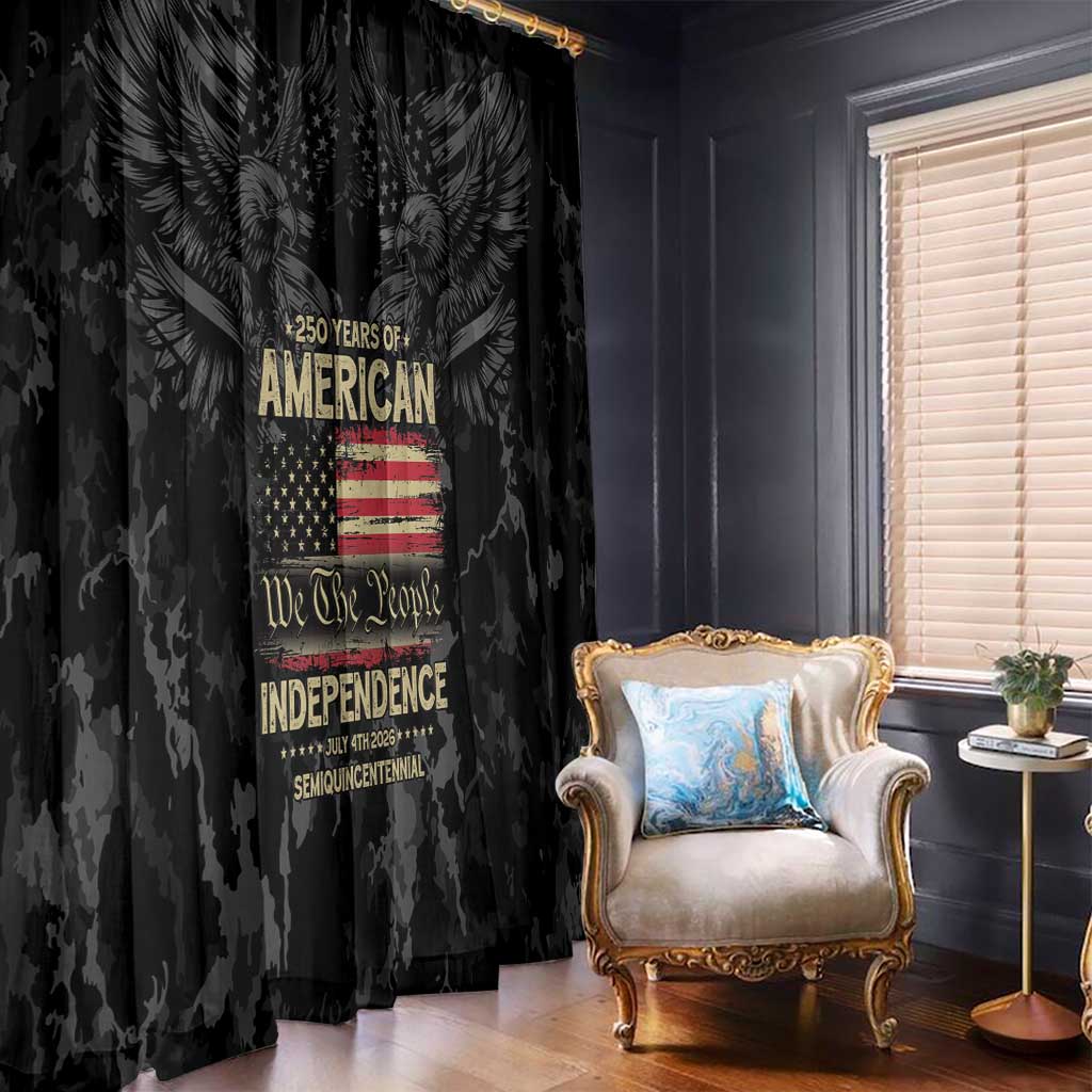 United States Window Curtain Semiquincentennial Anniversary - Camo Style
