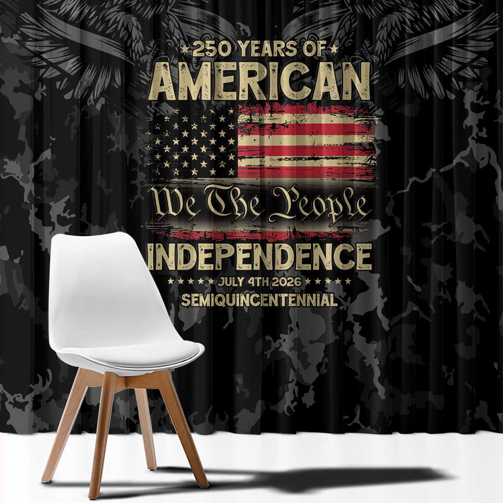 United States Window Curtain Semiquincentennial Anniversary - Camo Style