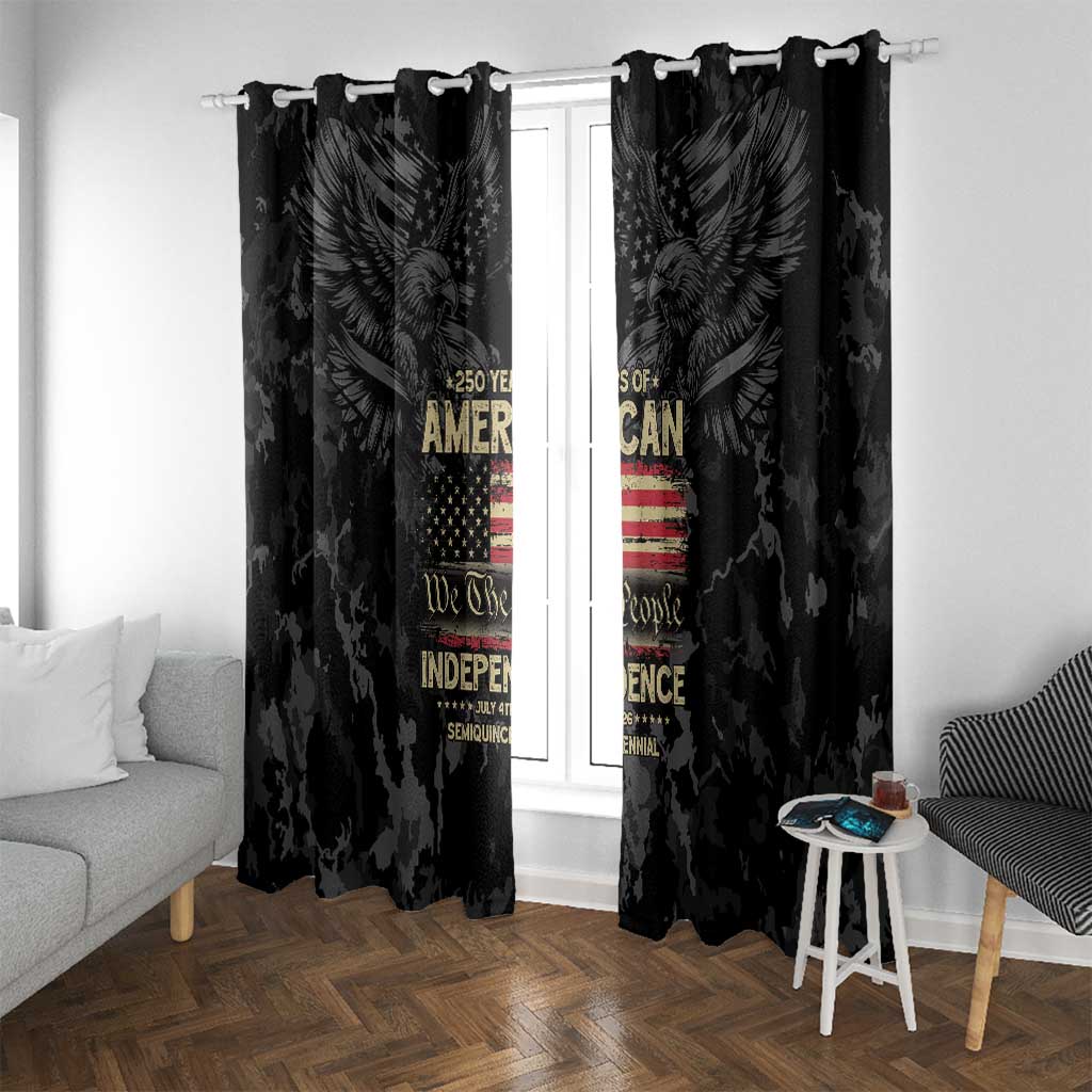 United States Window Curtain Semiquincentennial Anniversary - Camo Style