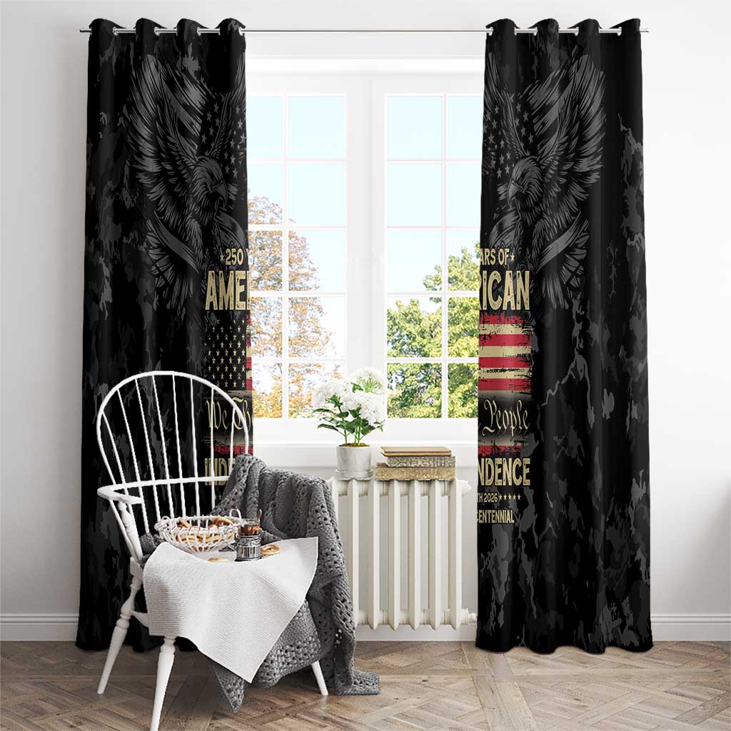 United States Window Curtain Semiquincentennial Anniversary - Camo Style