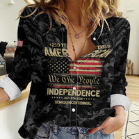 United States Women Casual Shirt Semiquincentennial Anniversary - Camo Style