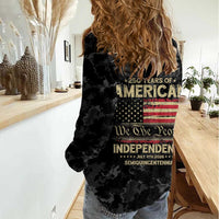 United States Women Casual Shirt Semiquincentennial Anniversary - Camo Style