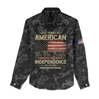 United States Women Casual Shirt Semiquincentennial Anniversary - Camo Style
