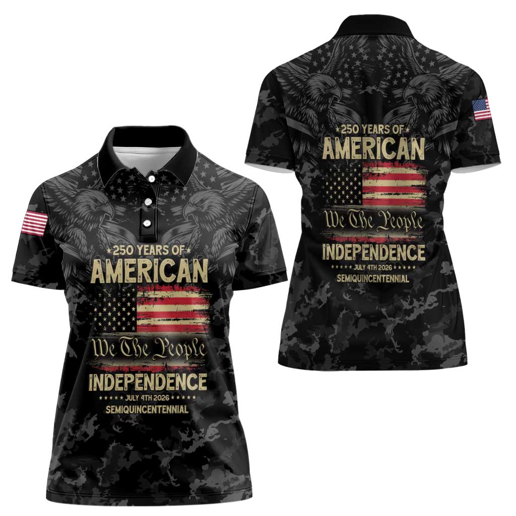 United States Women Polo Shirt Semiquincentennial Anniversary - Camo Style