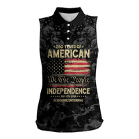 United States Women Sleeveless Polo Shirt Semiquincentennial Anniversary - Camo Style