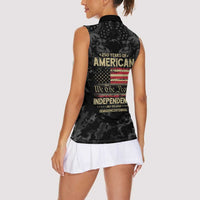 United States Women Sleeveless Polo Shirt Semiquincentennial Anniversary - Camo Style