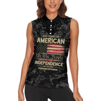 United States Women Sleeveless Polo Shirt Semiquincentennial Anniversary - Camo Style
