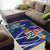 Personalized Cayman Islands Area Rug Coat Of Arms Tropical Flowers