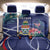Personalized Cayman Islands Back Car Seat Cover Coat Of Arms Tropical Flowers