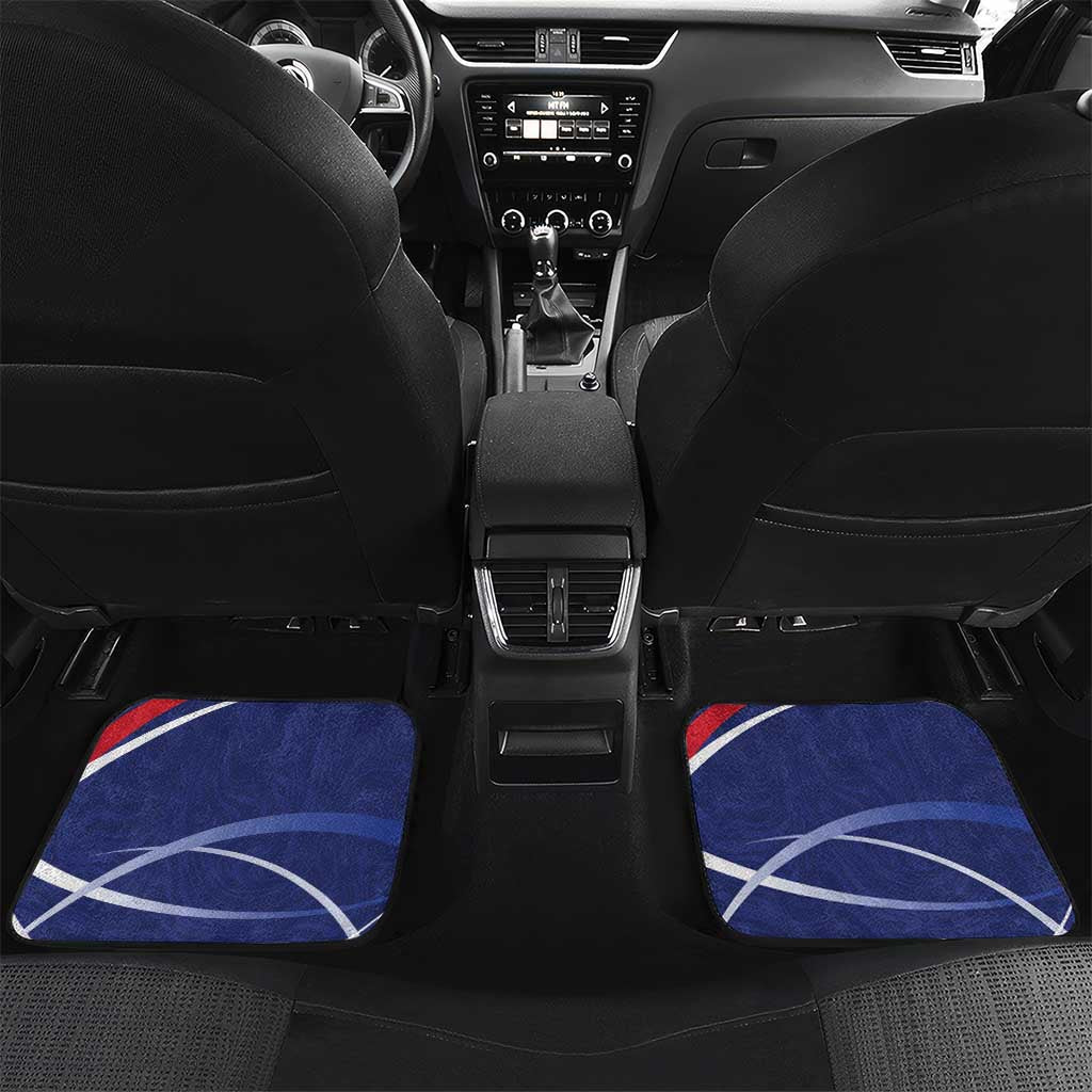 Personalized Cayman Islands Car Mats Coat Of Arms Tropical Flowers