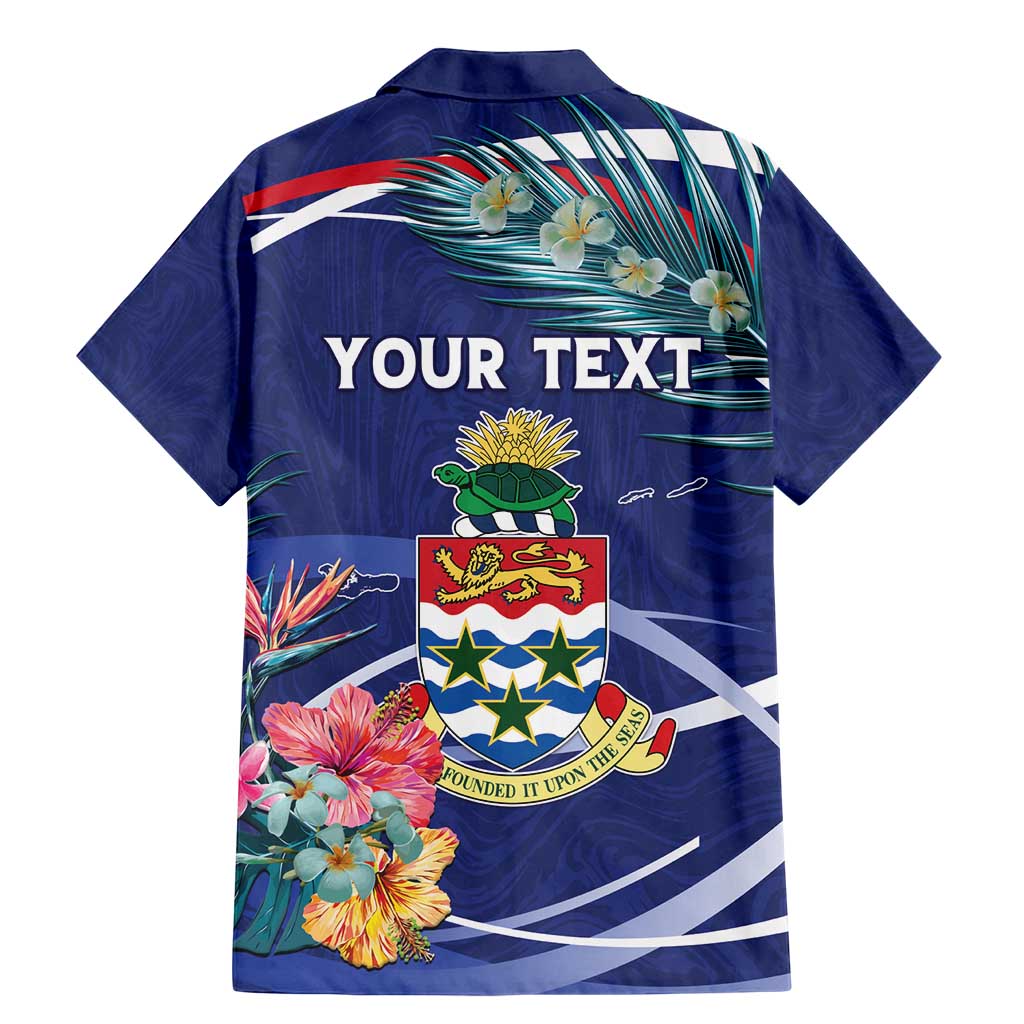 Personalized Cayman Islands Family Matching Mermaid Dress and Hawaiian Shirt Coat Of Arms Tropical Flowers