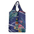 Personalized Cayman Islands Grocery Bag Coat Of Arms Tropical Flowers