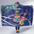 Personalized Cayman Islands Hooded Blanket Coat Of Arms Tropical Flowers