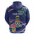 Personalized Cayman Islands Hoodie Coat Of Arms Tropical Flowers
