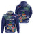 Personalized Cayman Islands Hoodie Coat Of Arms Tropical Flowers