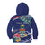 Personalized Cayman Islands Kid Hoodie Coat Of Arms Tropical Flowers