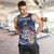 Personalized Cayman Islands Men Tank Top Coat Of Arms Tropical Flowers