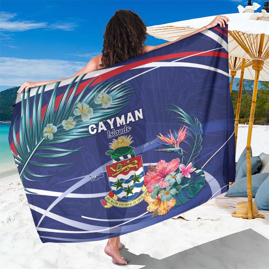 Personalized Cayman Islands Sarong Coat Of Arms Tropical Flowers