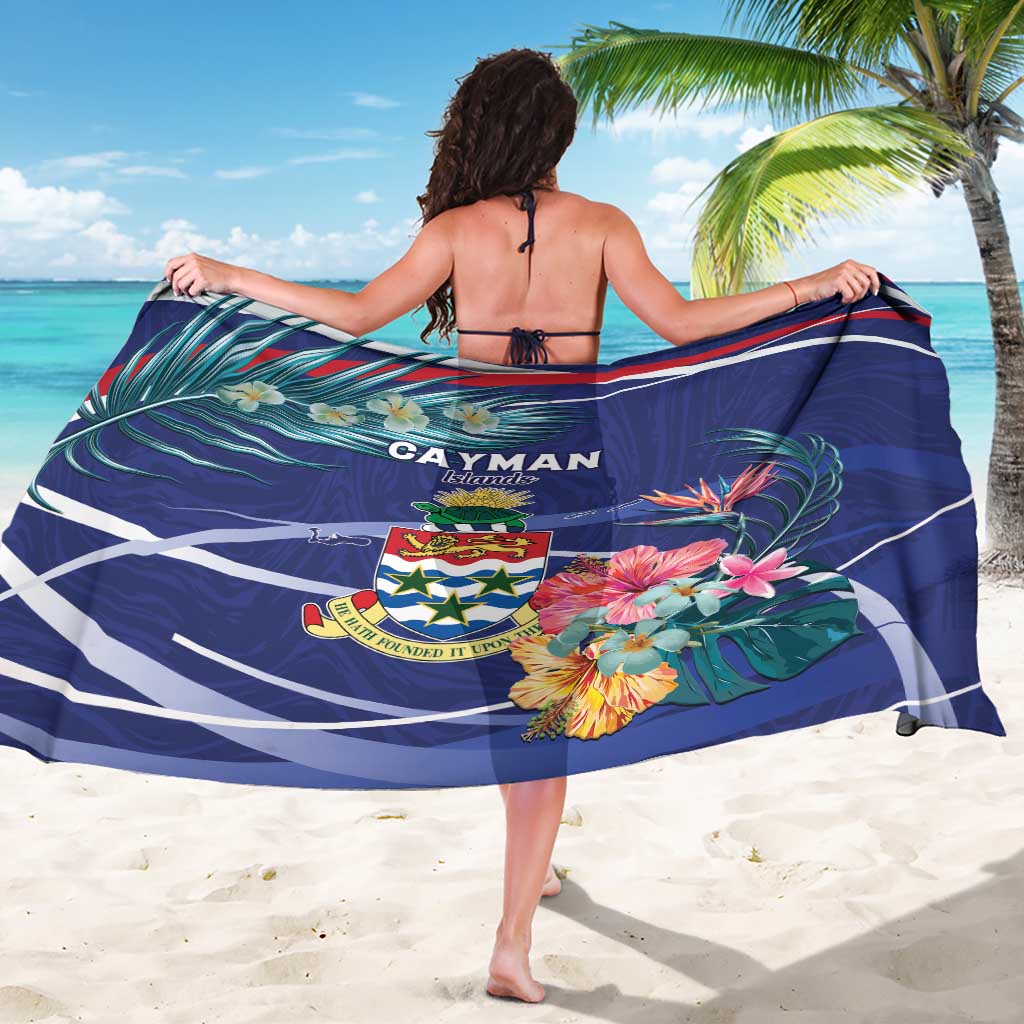 Personalized Cayman Islands Sarong Coat Of Arms Tropical Flowers